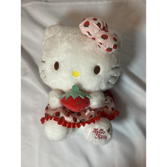 Sanrio Hello Kitty Strawberry Plush • 14”  • •Collectible - Picture 1 of 6